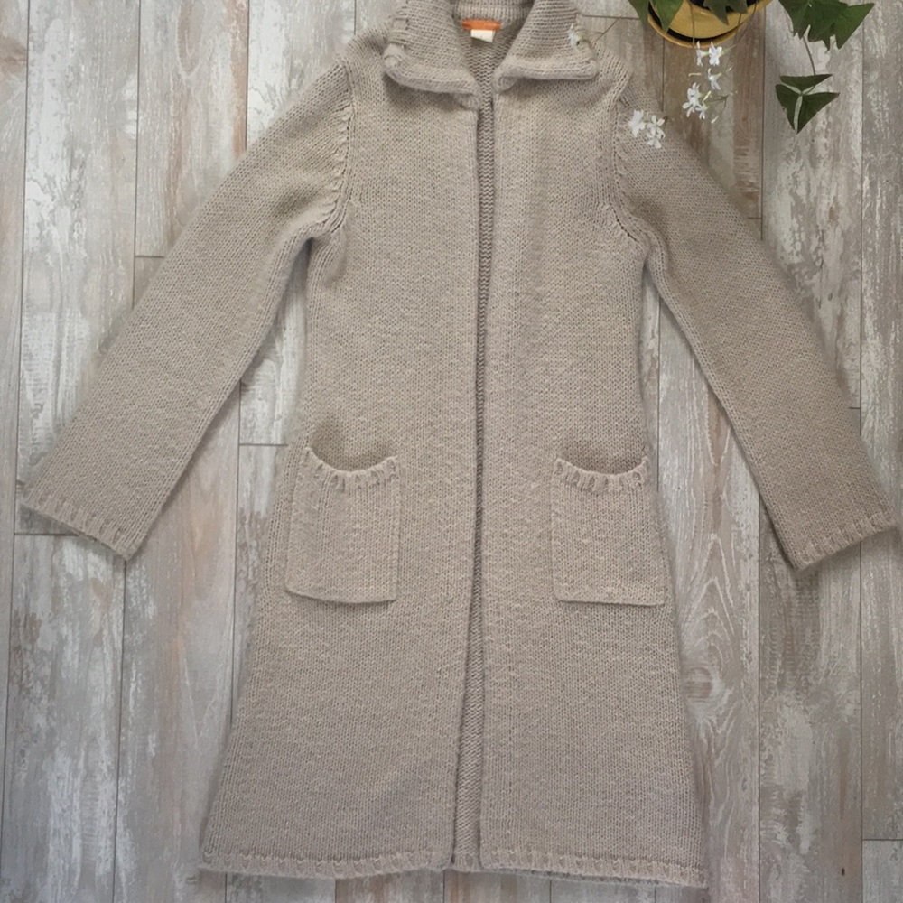 J. Crew Alpaca Sweater Coat L